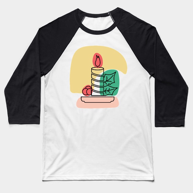 Abstract Candle Baseball T-Shirt by SWON Design